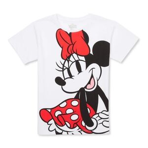 Disney Girls Minnie Mouse Crew Neck Short Short Sleeves Graphic T-Shirt (M)